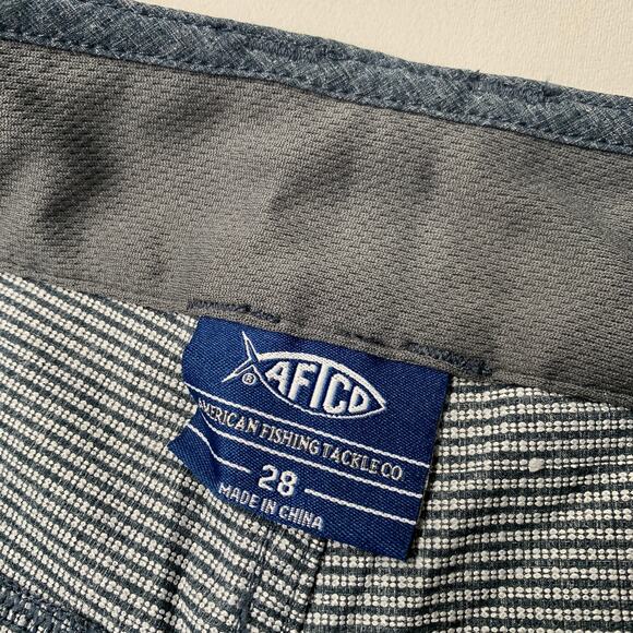 Aftco Men Diffuse Fishing Shorts 28 Blue Diffuse Navy M105 Cargo AFTech 7.5 - Picture 6 of 12